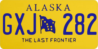 AK license plate GXJ282