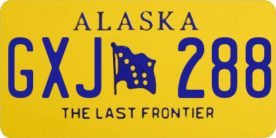 AK license plate GXJ288