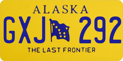 AK license plate GXJ292