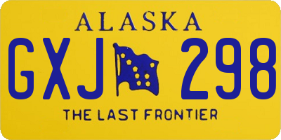 AK license plate GXJ298