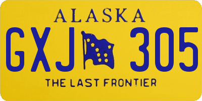 AK license plate GXJ305