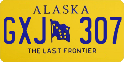AK license plate GXJ307
