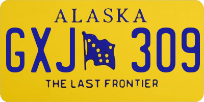 AK license plate GXJ309