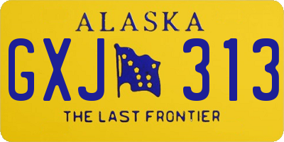 AK license plate GXJ313
