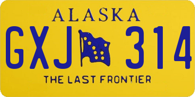 AK license plate GXJ314