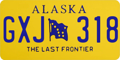 AK license plate GXJ318