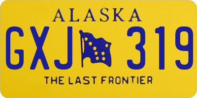 AK license plate GXJ319