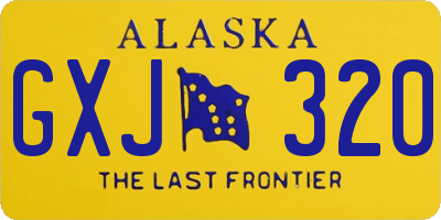 AK license plate GXJ320