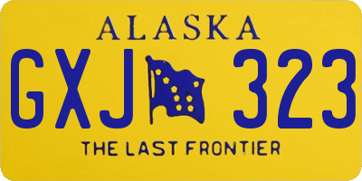 AK license plate GXJ323