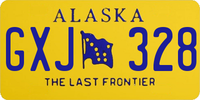AK license plate GXJ328