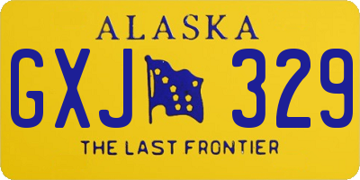 AK license plate GXJ329