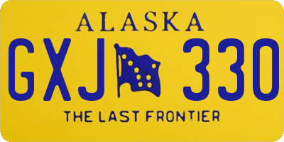 AK license plate GXJ330