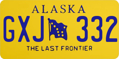 AK license plate GXJ332