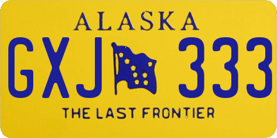 AK license plate GXJ333