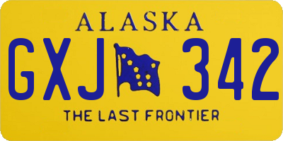 AK license plate GXJ342