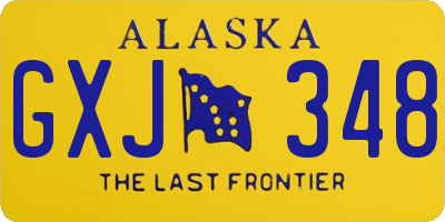 AK license plate GXJ348