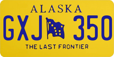 AK license plate GXJ350