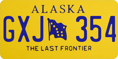 AK license plate GXJ354