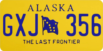 AK license plate GXJ356