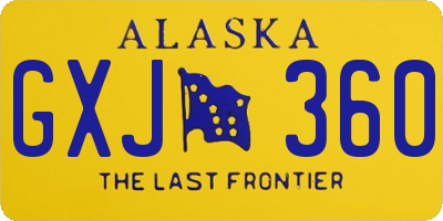 AK license plate GXJ360