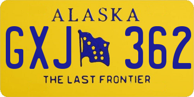 AK license plate GXJ362