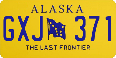 AK license plate GXJ371