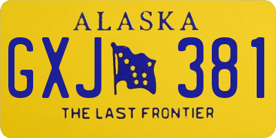 AK license plate GXJ381