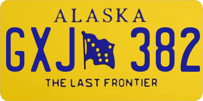 AK license plate GXJ382