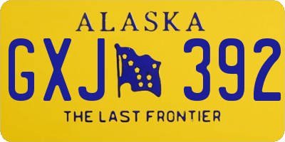 AK license plate GXJ392