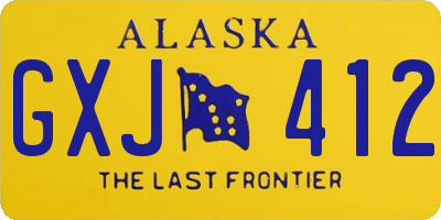 AK license plate GXJ412