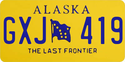 AK license plate GXJ419