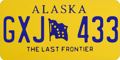 AK license plate GXJ433