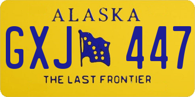 AK license plate GXJ447