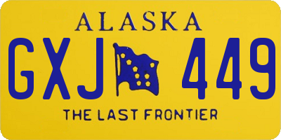 AK license plate GXJ449