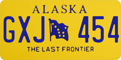 AK license plate GXJ454