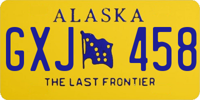AK license plate GXJ458