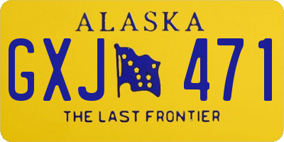 AK license plate GXJ471