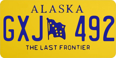 AK license plate GXJ492