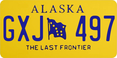 AK license plate GXJ497