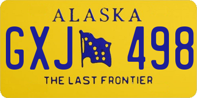 AK license plate GXJ498