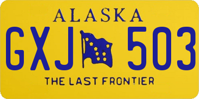AK license plate GXJ503
