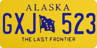 AK license plate GXJ523