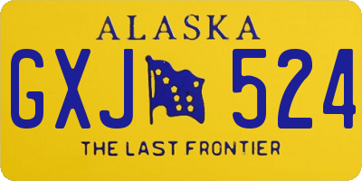 AK license plate GXJ524