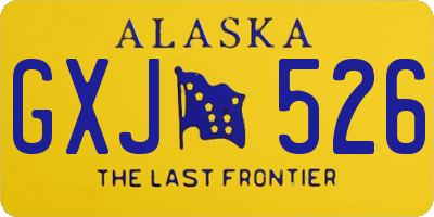AK license plate GXJ526