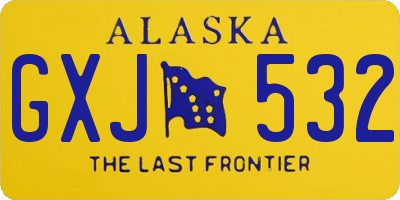 AK license plate GXJ532