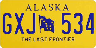 AK license plate GXJ534