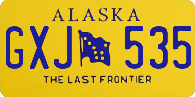 AK license plate GXJ535