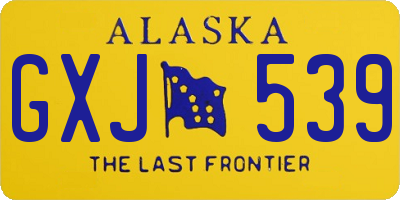 AK license plate GXJ539