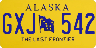 AK license plate GXJ542