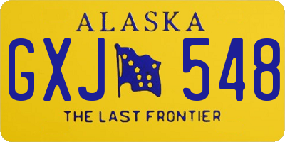 AK license plate GXJ548